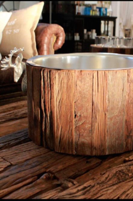 Hovedbilde Champagnekjøler rustic wood ...
